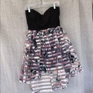 Strapless Hi-Lo Dress